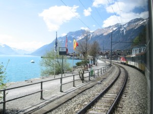 Coming into one of the towns on the route.