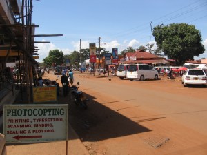 A snapshot of Main Street, downtown Jinja.